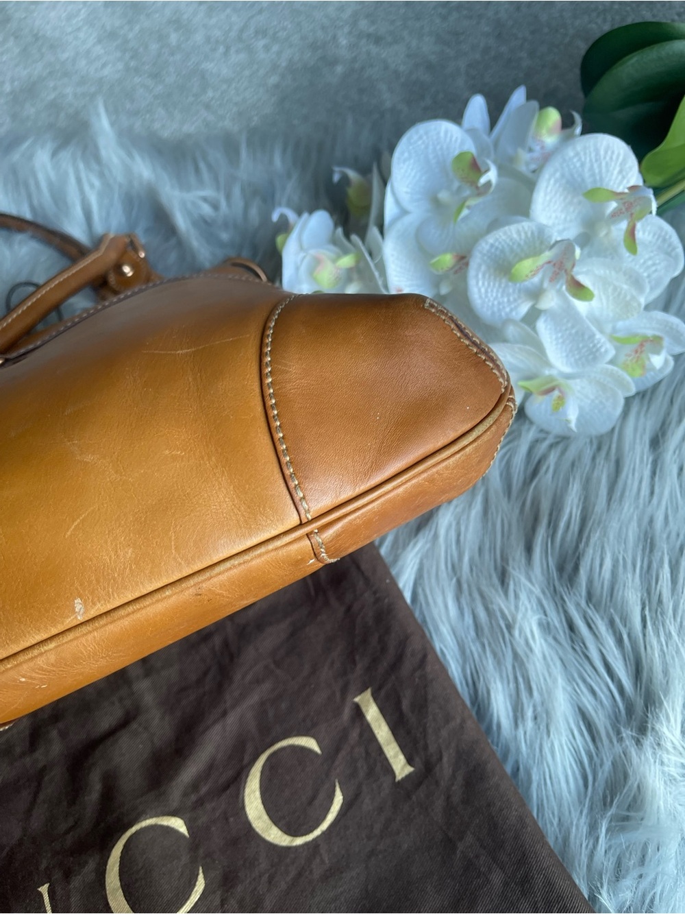 Authentic Gucci vintage interlock GG hobo tan shoulder bag - Picture 10 of 16